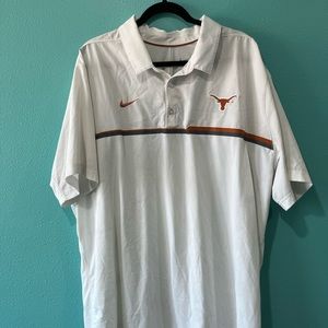 white Nike Dri-FIT texas longhorns 3XL quarter button